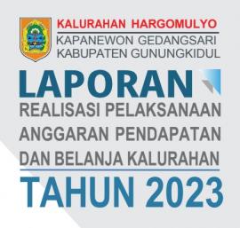 LAPORAN PERTANGGUNGJAWABAN REALISASI ANGGARAN PENDAPATAN DAN BELANJA KALURAHAN TAHUN ANGGARAN 2023